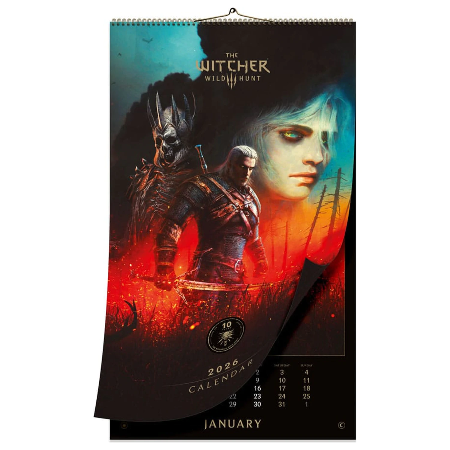 The Witcher 3: Wild Hunt Calendar 2026 10th Anniversary  product photo