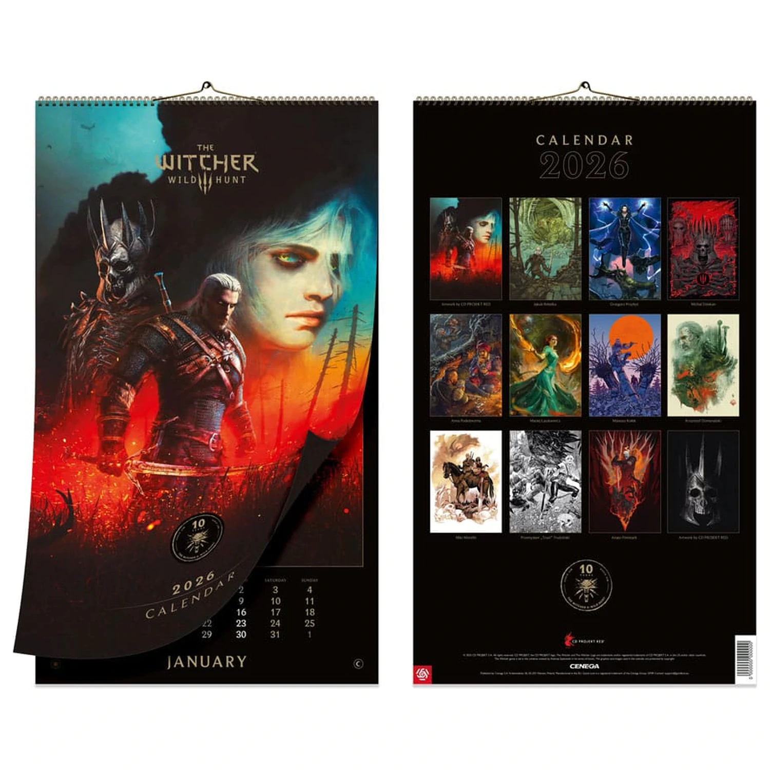 The Witcher 3: Wild Hunt Calendar 2026 10th Anniversary  product photo