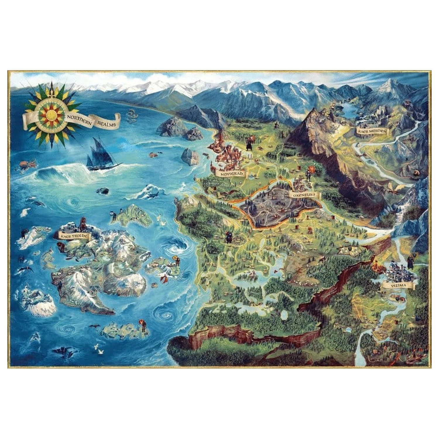 The Witcher Puzzle The Northern Realms Map (1000 Pcs) product photo