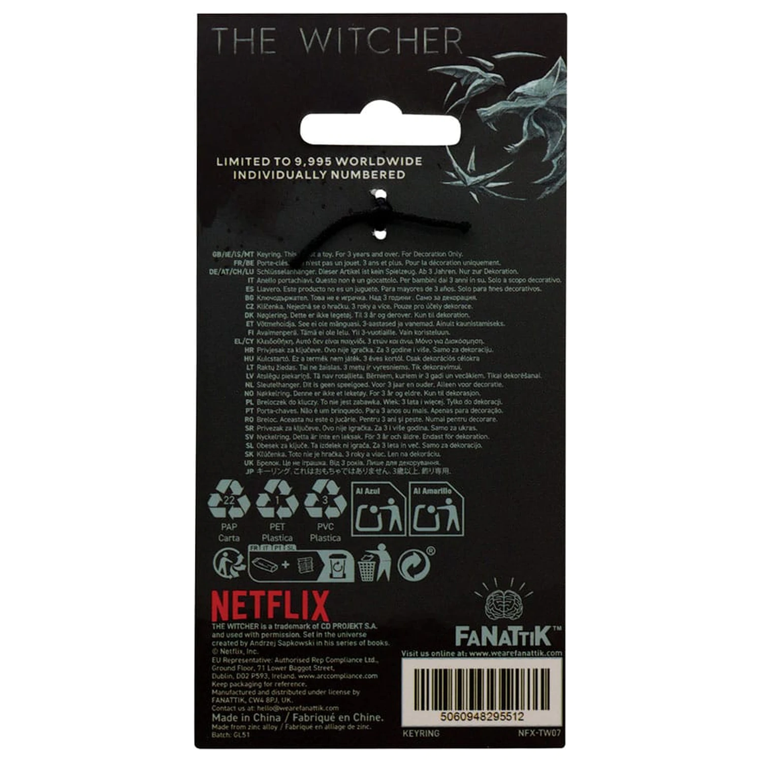 The Witcher Keychain Witcher & Roach Limited Edition           product photo