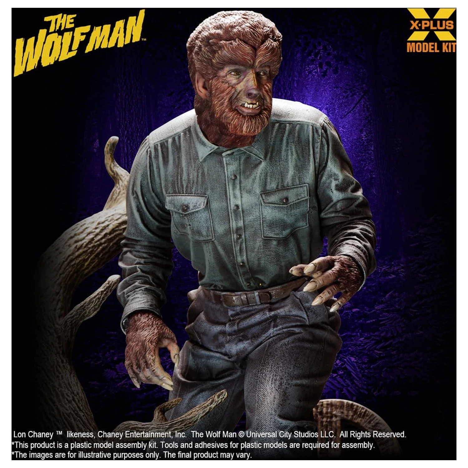 The Wolf Man Plastic Model Kit 1/8 Lon Chaney Jr. as Wolf Man 22 cm (Reproduction) product photo