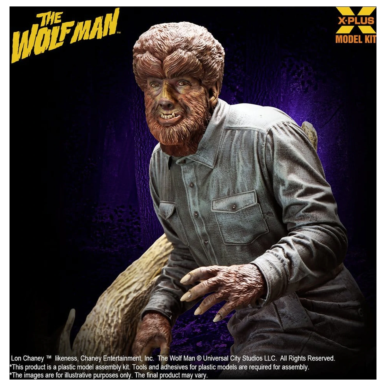 The Wolf Man Plastic Model Kit 1/8 Lon Chaney Jr. as Wolf Man 22 cm (Reproduction) product photo