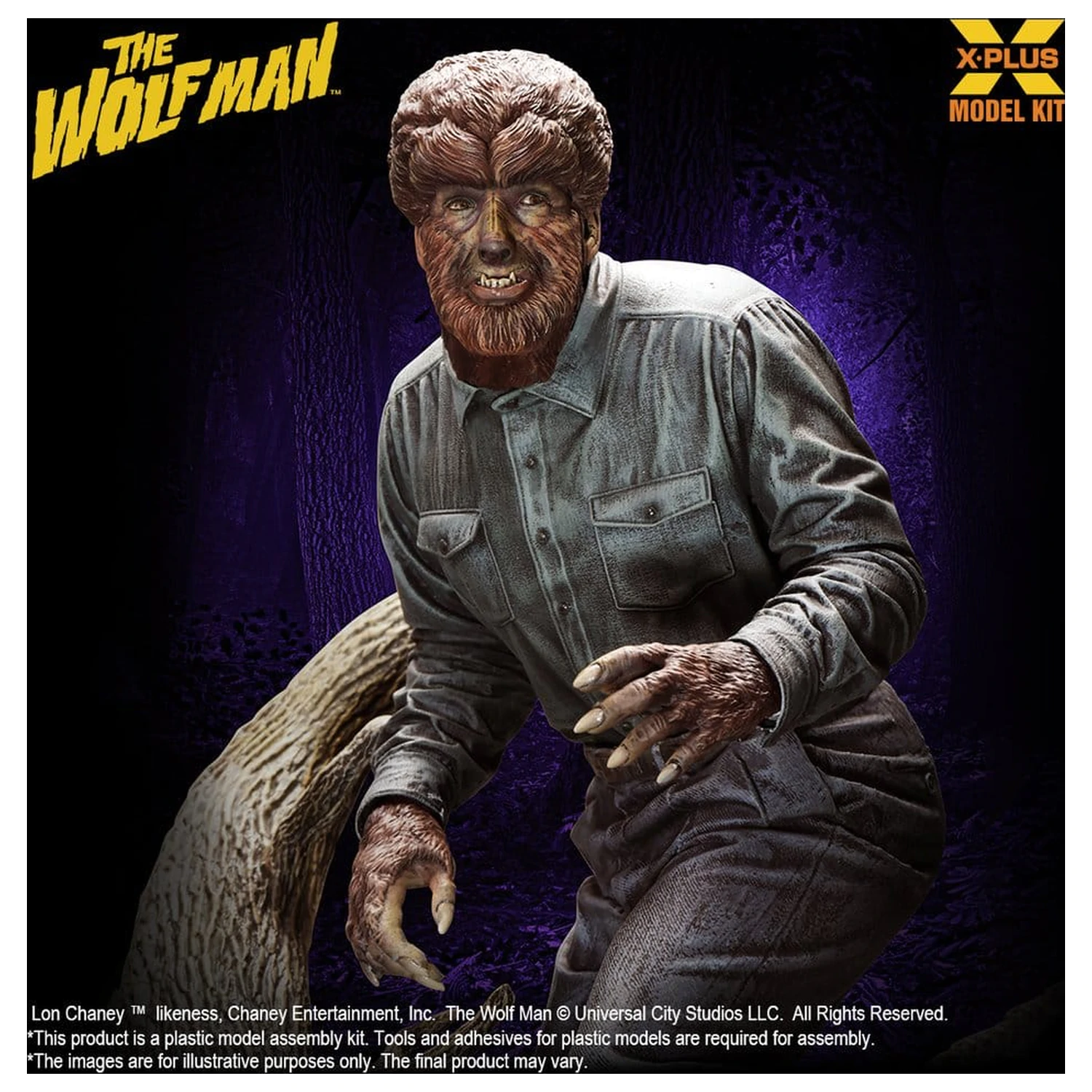 The Wolf Man Plastic Model Kit 1/8 Lon Chaney Jr. as Wolf Man 22 cm (Reproduction) product photo