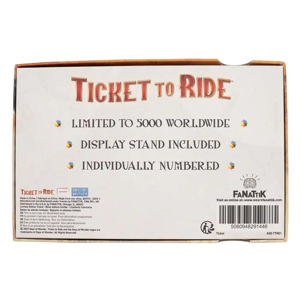 Ticket to Ride Replica North American Open Tour Ticket Limited Edition termékfotó
