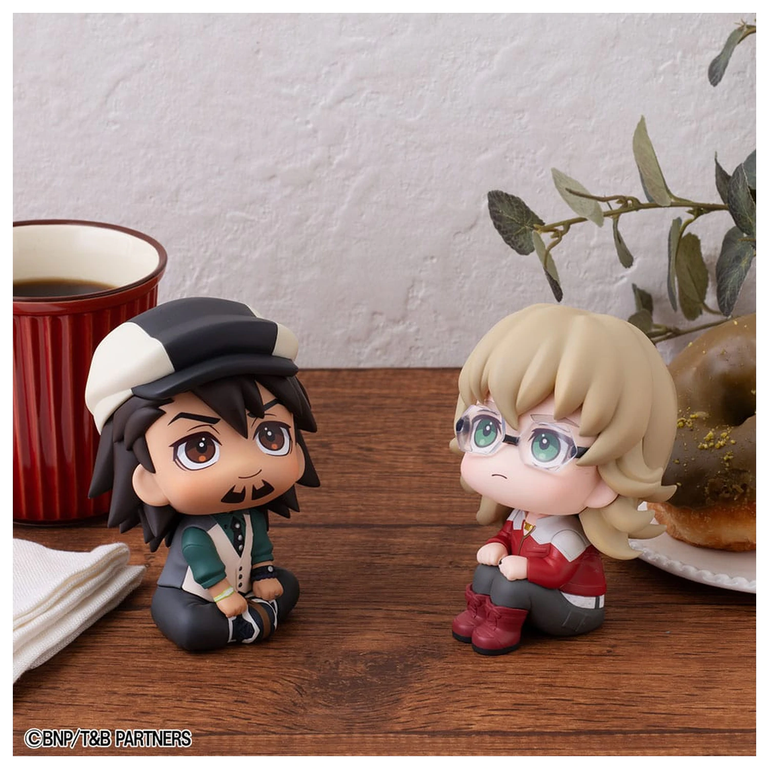 Tiger & Bunny Look Up PVC Statues Kaburagi T Kotetsu & Barnaby Brooks Jr. Set (with gift) 11 cm      product photo