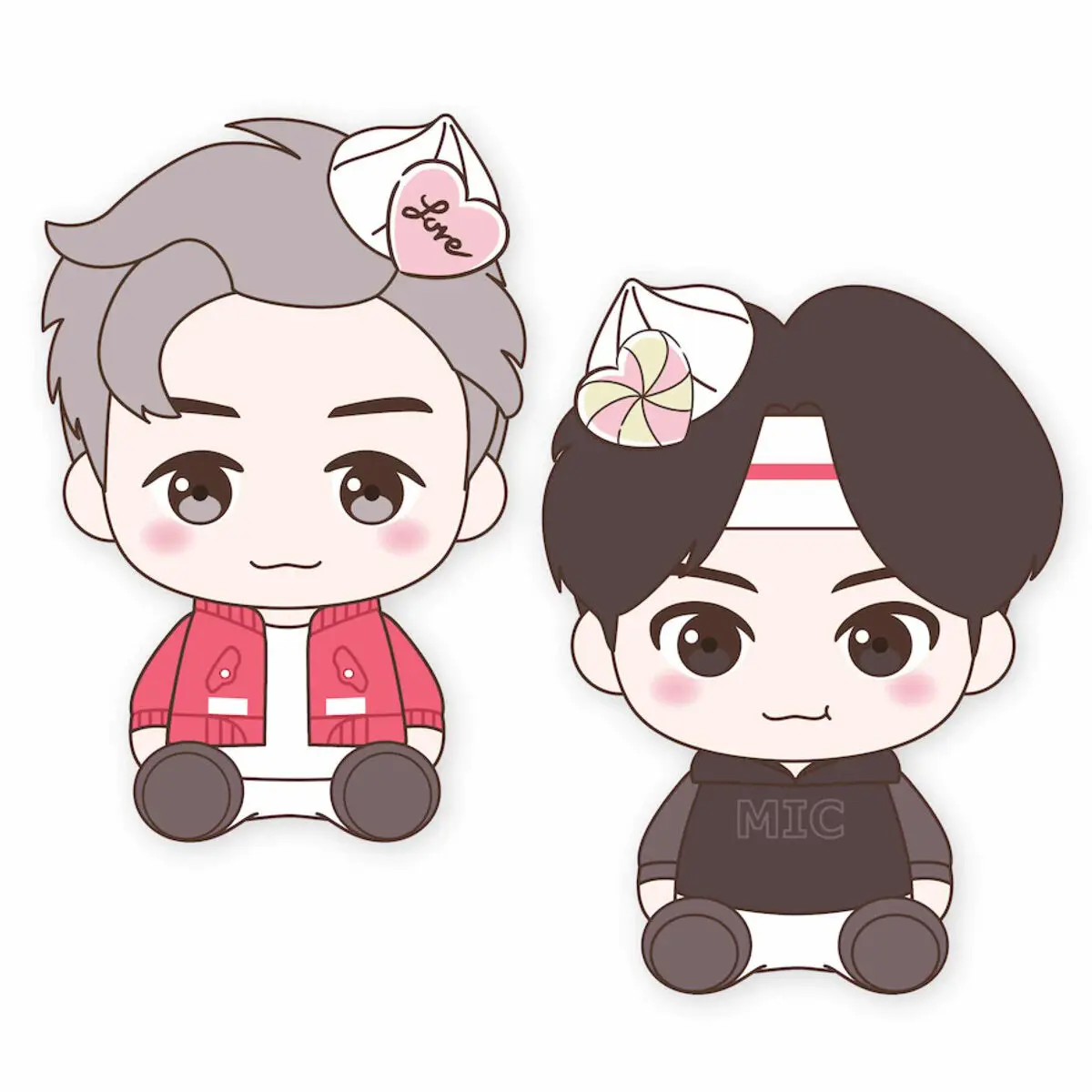 Time Sp Osuwari Doll Tinytan Sweet R and J plush toy 28cm product photo
