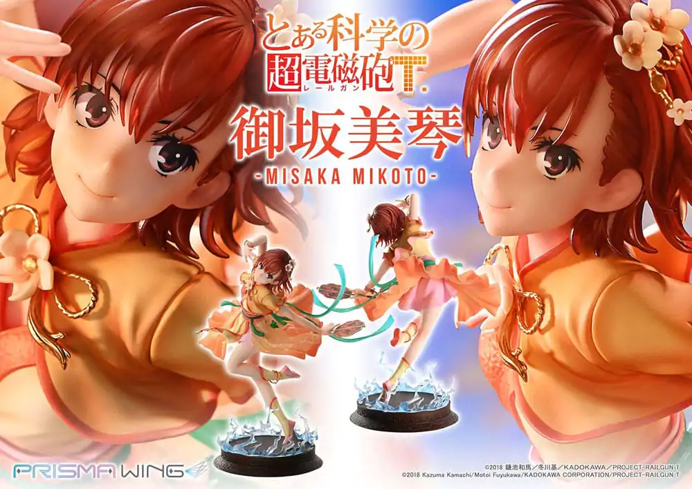 To Aru Kagaku no Railgun Prisma Wing PVC Statue 1/7 Misaka Mikoto Bonus Version 22 cm product photo
