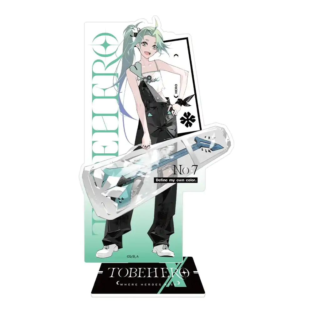 To Be Hero X Acrylic Stand Hero Show Series Lucky Cyan 17 cm  product photo