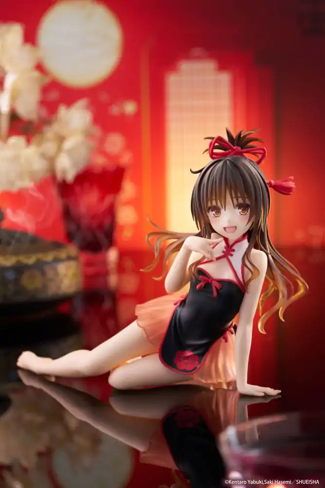 To Love-Ru Darkness PVC Statue Desktop Cute Figure Mikan Yuki Chinese Dress Ver. 13 cm      product photo