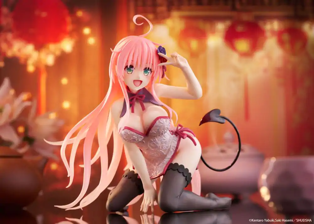 To Love-Ru Darkness PVC Statue Desktop Cute Figure Lala Chinese Dress Ver. 13 cm product photo