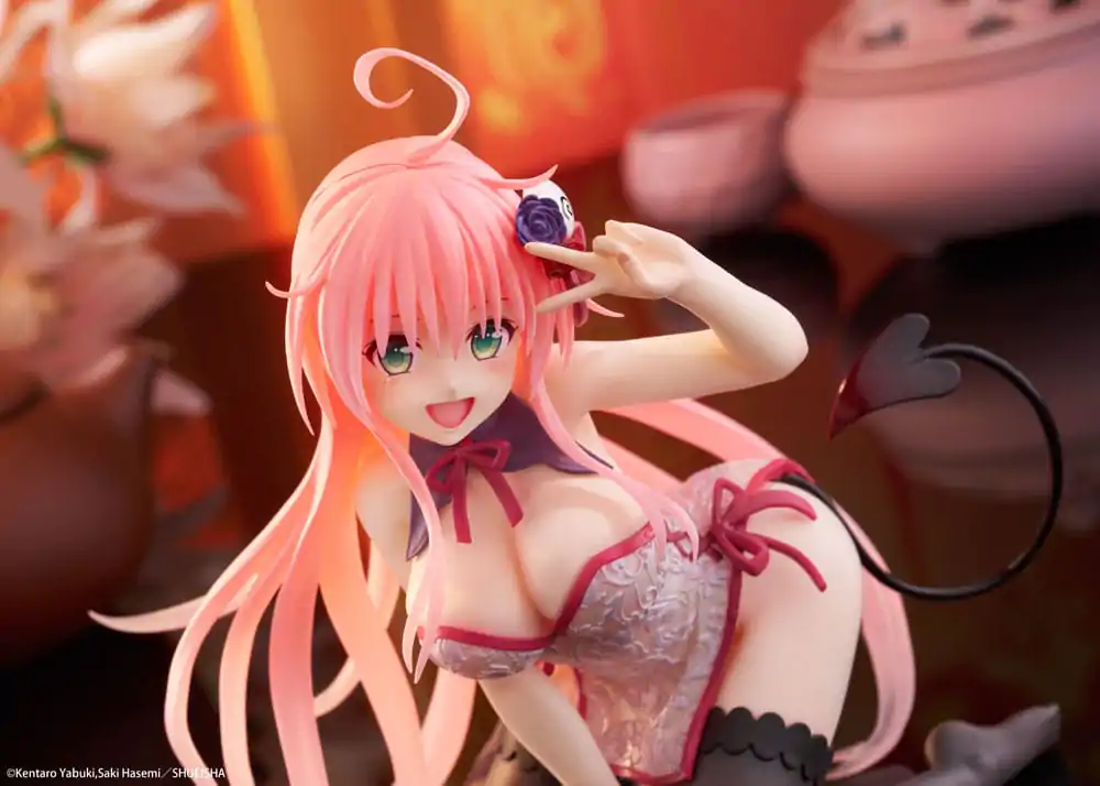 To Love-Ru Darkness PVC Statue Desktop Cute Figure Lala Chinese Dress Ver. 13 cm product photo