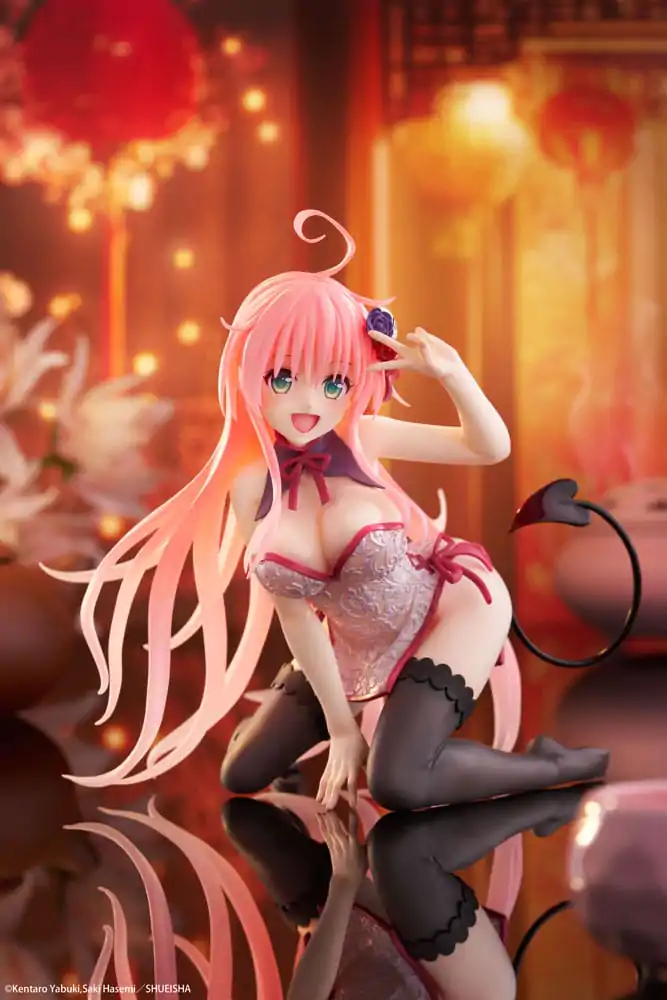 To Love-Ru Darkness PVC Statue Desktop Cute Figure Lala Chinese Dress Ver. 13 cm product photo