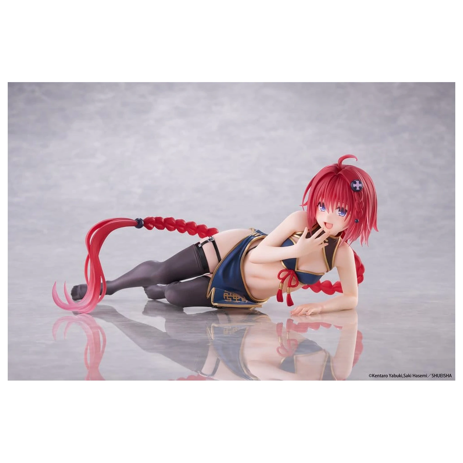 To Love-Ru Darkness Desktop Cute PVC Figure Mea Kurosaki (Chinese Dress Ver.) 13 cm product photo