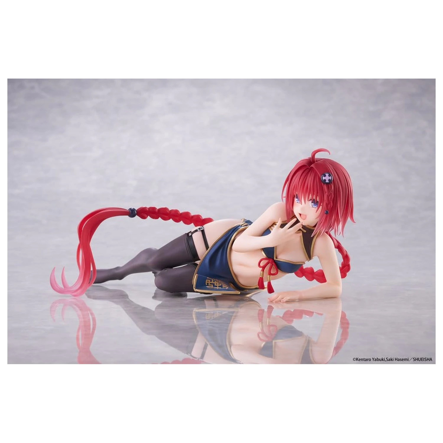To Love-Ru Darkness Desktop Cute PVC Figure Mea Kurosaki (Chinese Dress Ver.) 13 cm product photo