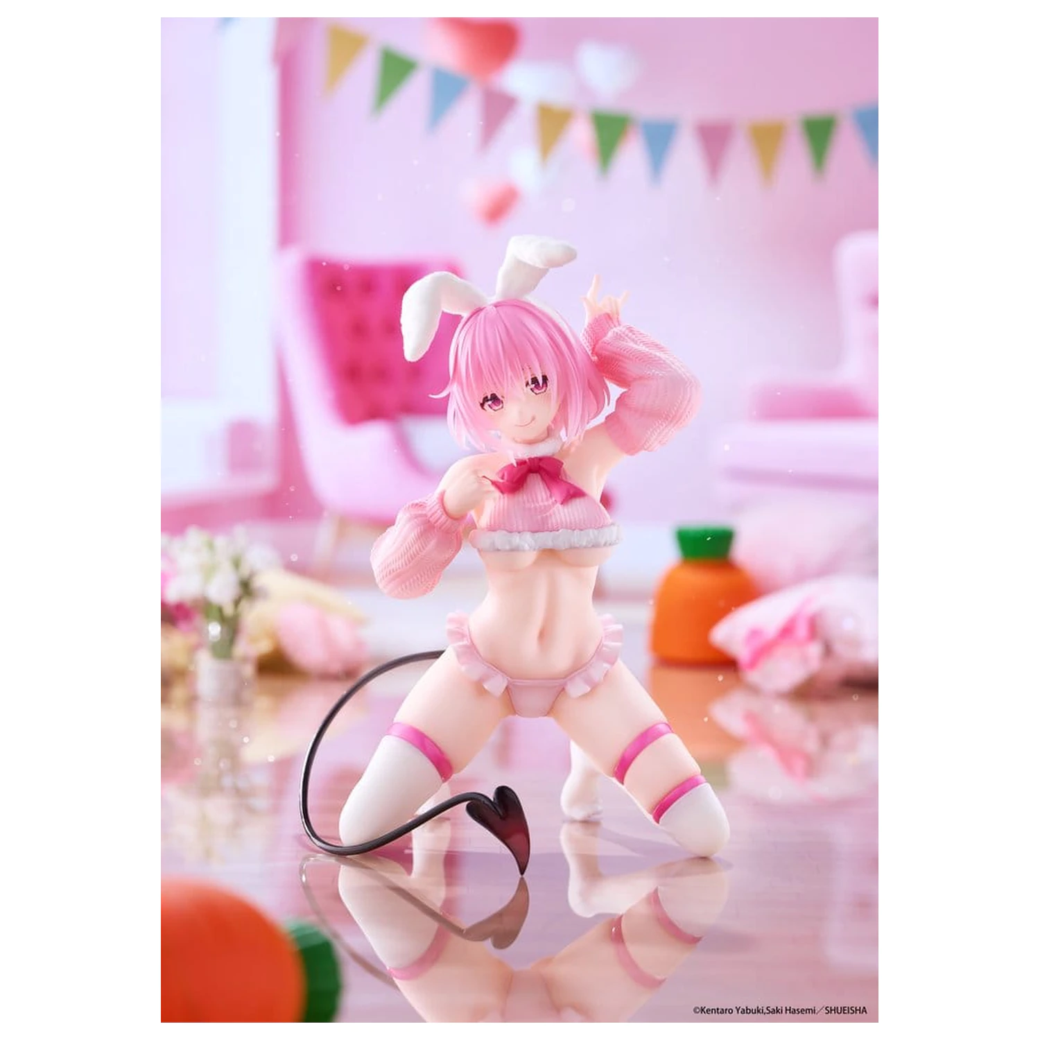 To Love-Ru Darkness MOFLOCK PVC Figure Momo (Fluffy Bunny Ver.) 13 cm product photo