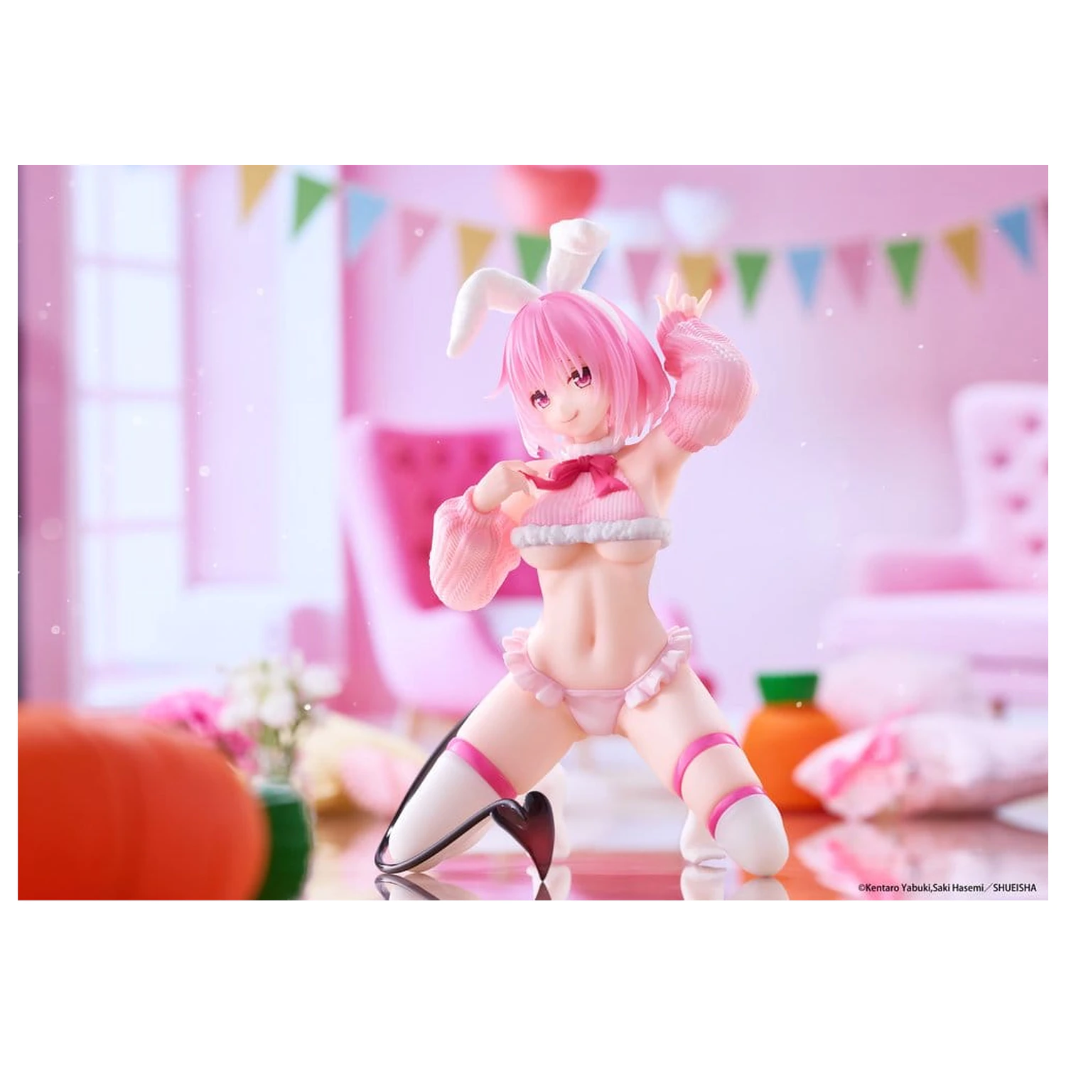 To Love-Ru Darkness MOFLOCK PVC Figure Momo (Fluffy Bunny Ver.) 13 cm product photo