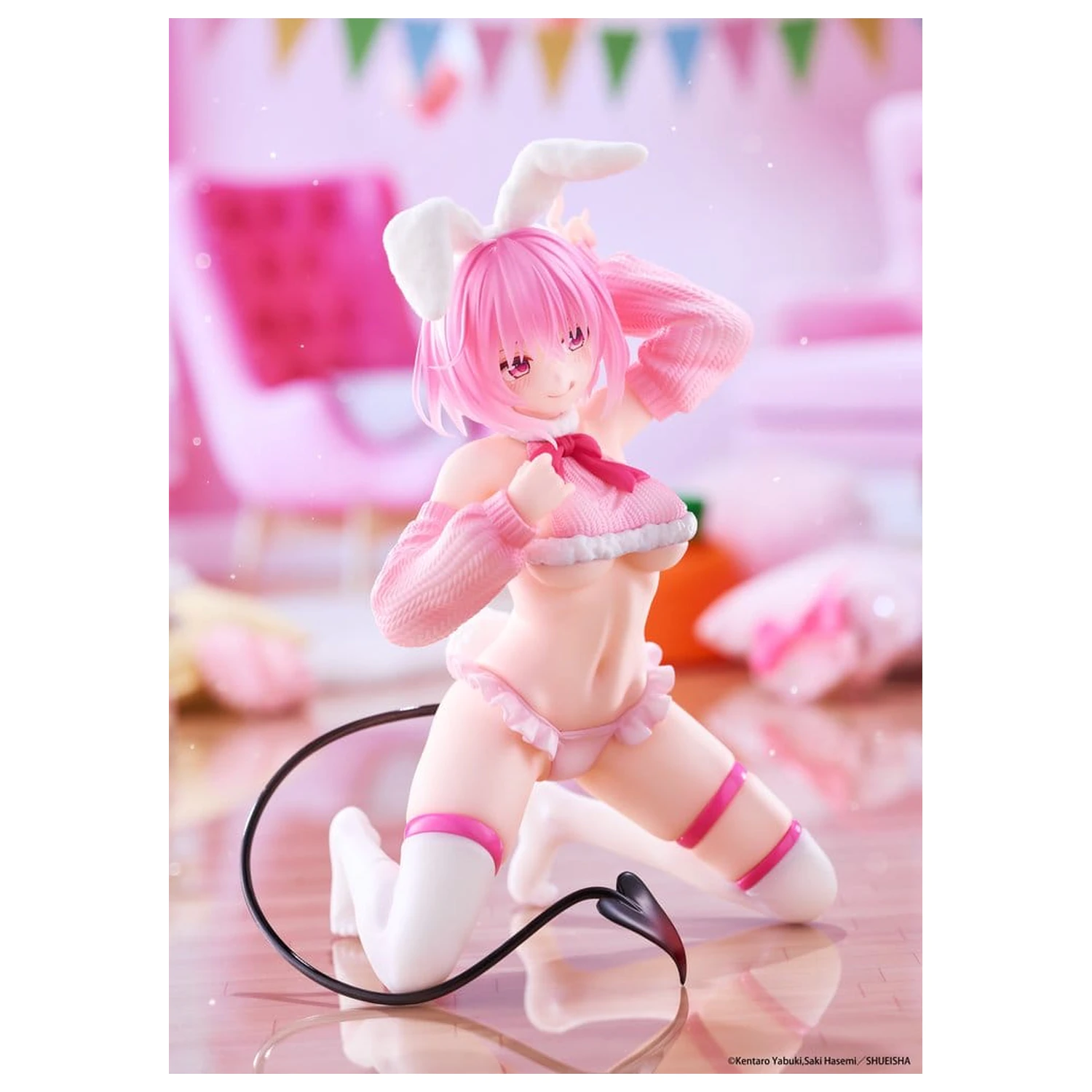 To Love-Ru Darkness MOFLOCK PVC Figure Momo (Fluffy Bunny Ver.) 13 cm product photo