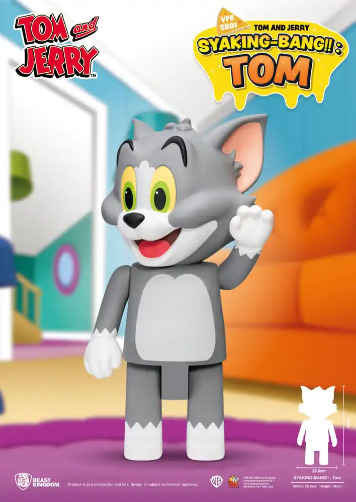 Tom &amp; Jerry Syaking Bank Vinyl Bank Tom 48 cm product photo