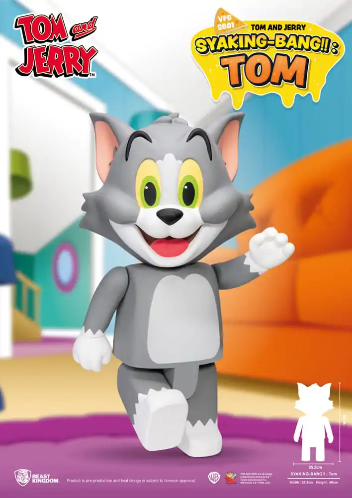Tom &amp; Jerry Syaking Bank Vinyl Bank Tom 48 cm product photo