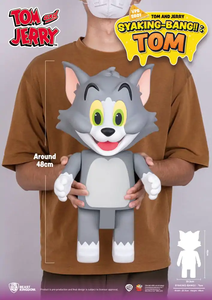 Tom &amp; Jerry Syaking Bank Vinyl Bank Tom 48 cm product photo