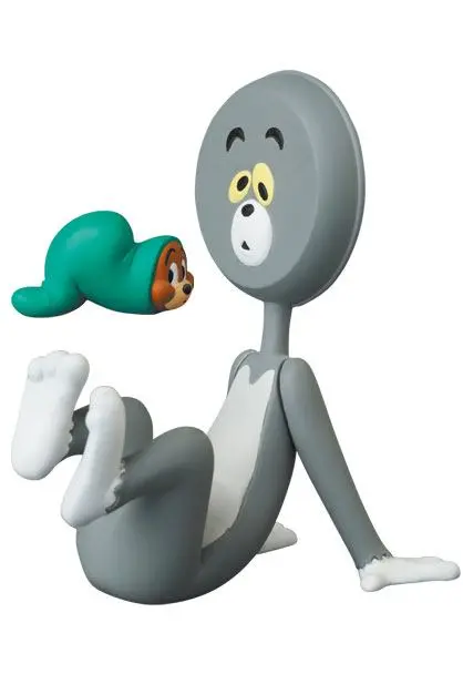 Tom &amp; Jerry UDF Series 3 Mini Figure Tom (Head In The Shape Of The Pan) &amp; Jerry (In The Vinyl Hose) 4 - 9 cm product photo