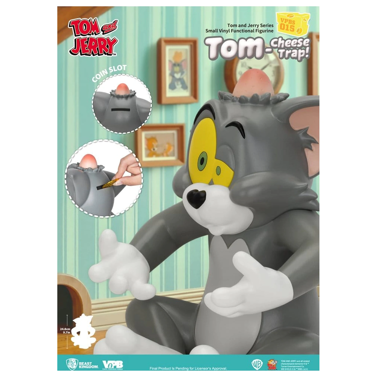 Tom and Jerry Vinyl Bank Small Series Tom-Cheese Trap! 25 cm product photo