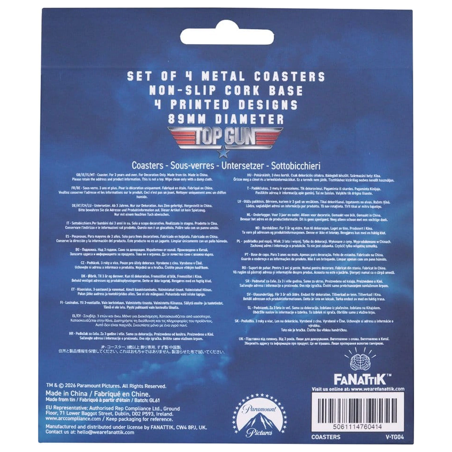 Top Gun Coaster 4-Pack product photo