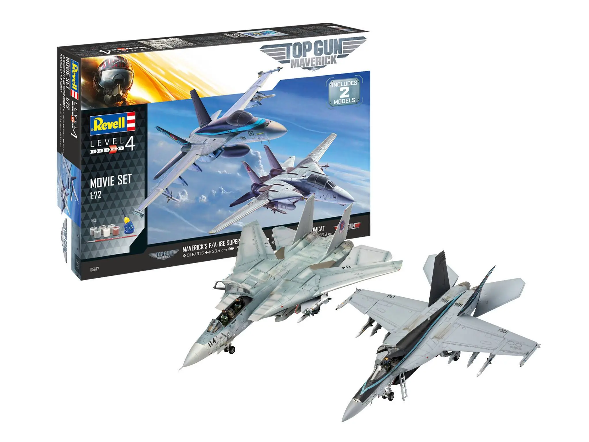 Top Gun Easy-Click Model Kit 1/72 F-14D Super Tomcat & F/A-18E Super Hornet termékfotó