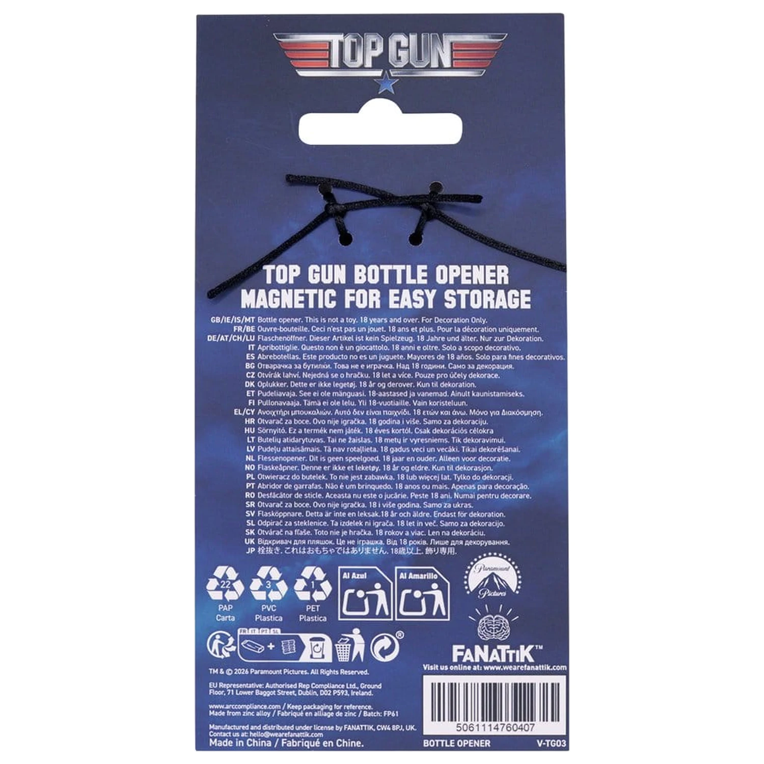 Top Gun Bottle Opener F-14 Limited Edition product photo
