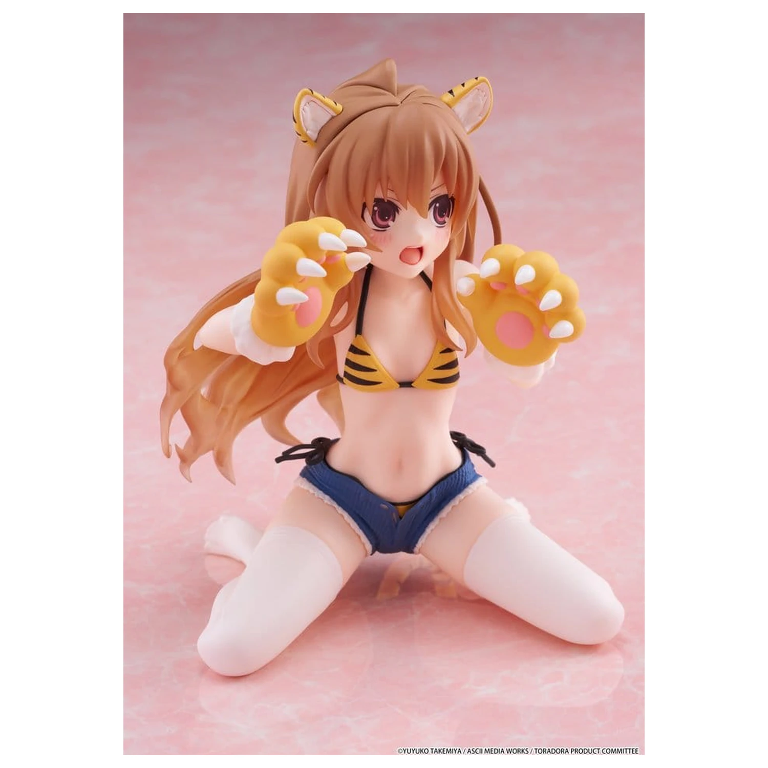 Toradora! Desktop Cute PVC Figure Taiga Aisaka (Tiger Costume Swimwear Ver.) 13 cm product photo