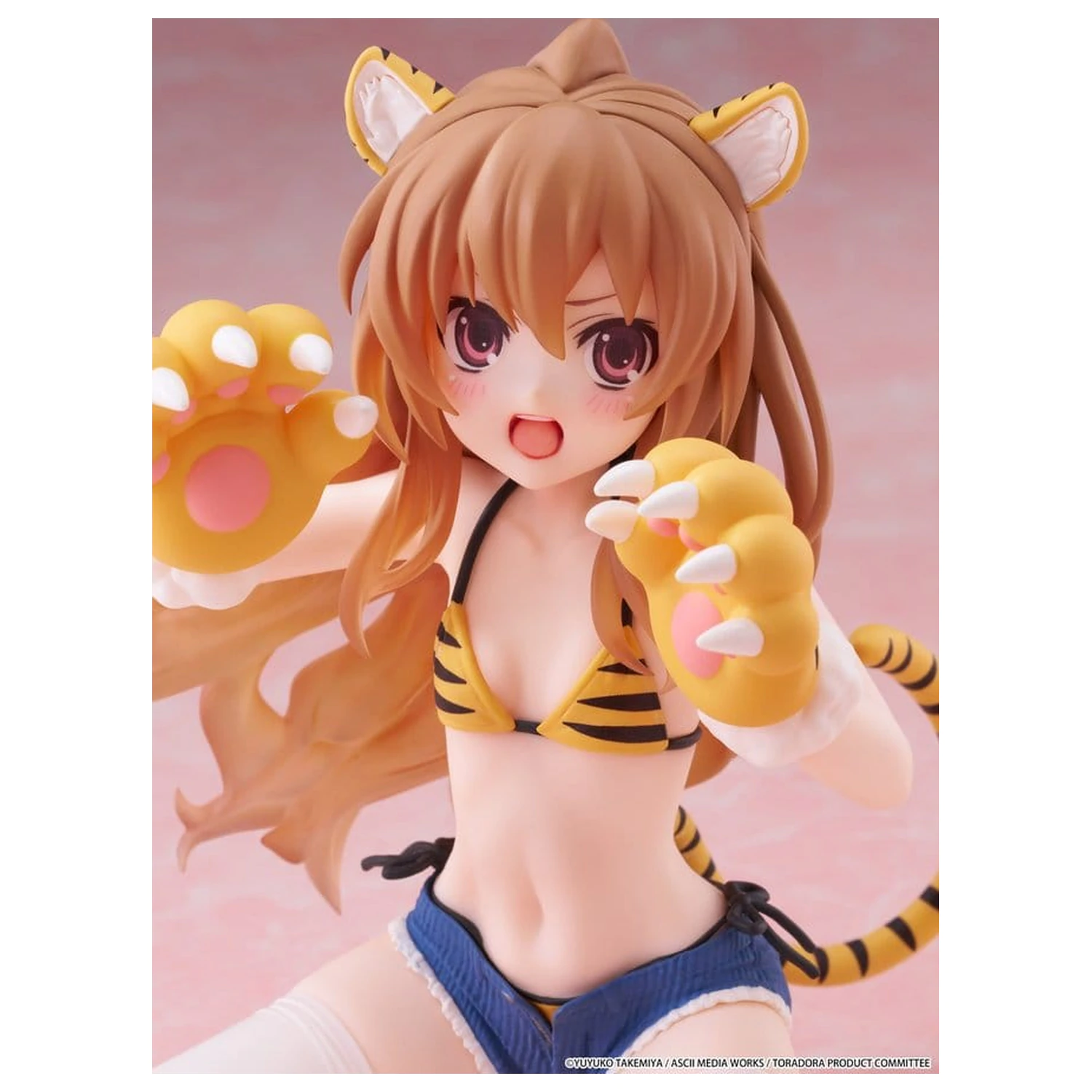 Toradora! Desktop Cute PVC Figure Taiga Aisaka (Tiger Costume Swimwear Ver.) 13 cm product photo
