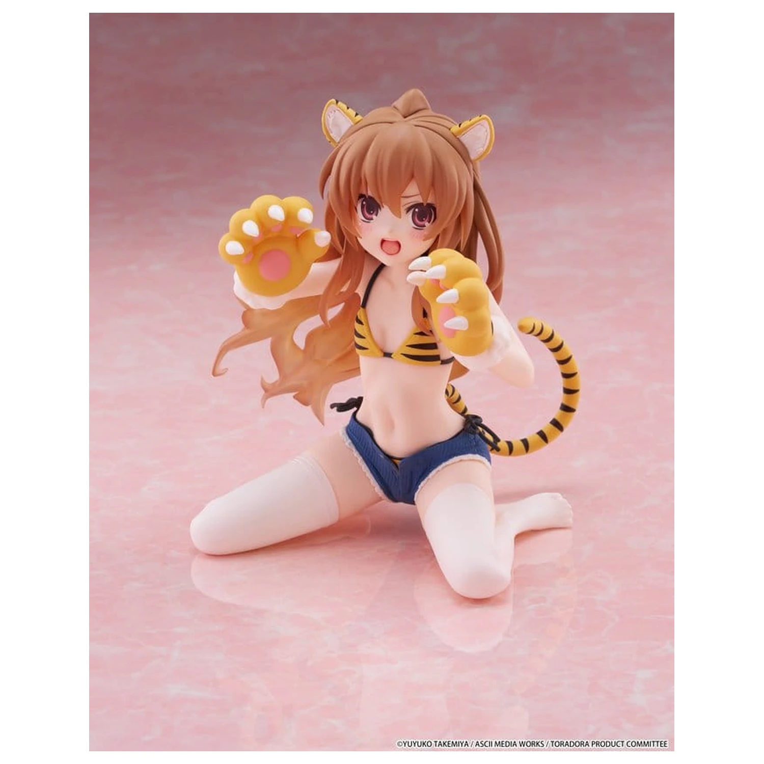 Toradora! Desktop Cute PVC Figure Taiga Aisaka (Tiger Costume Swimwear Ver.) 13 cm product photo