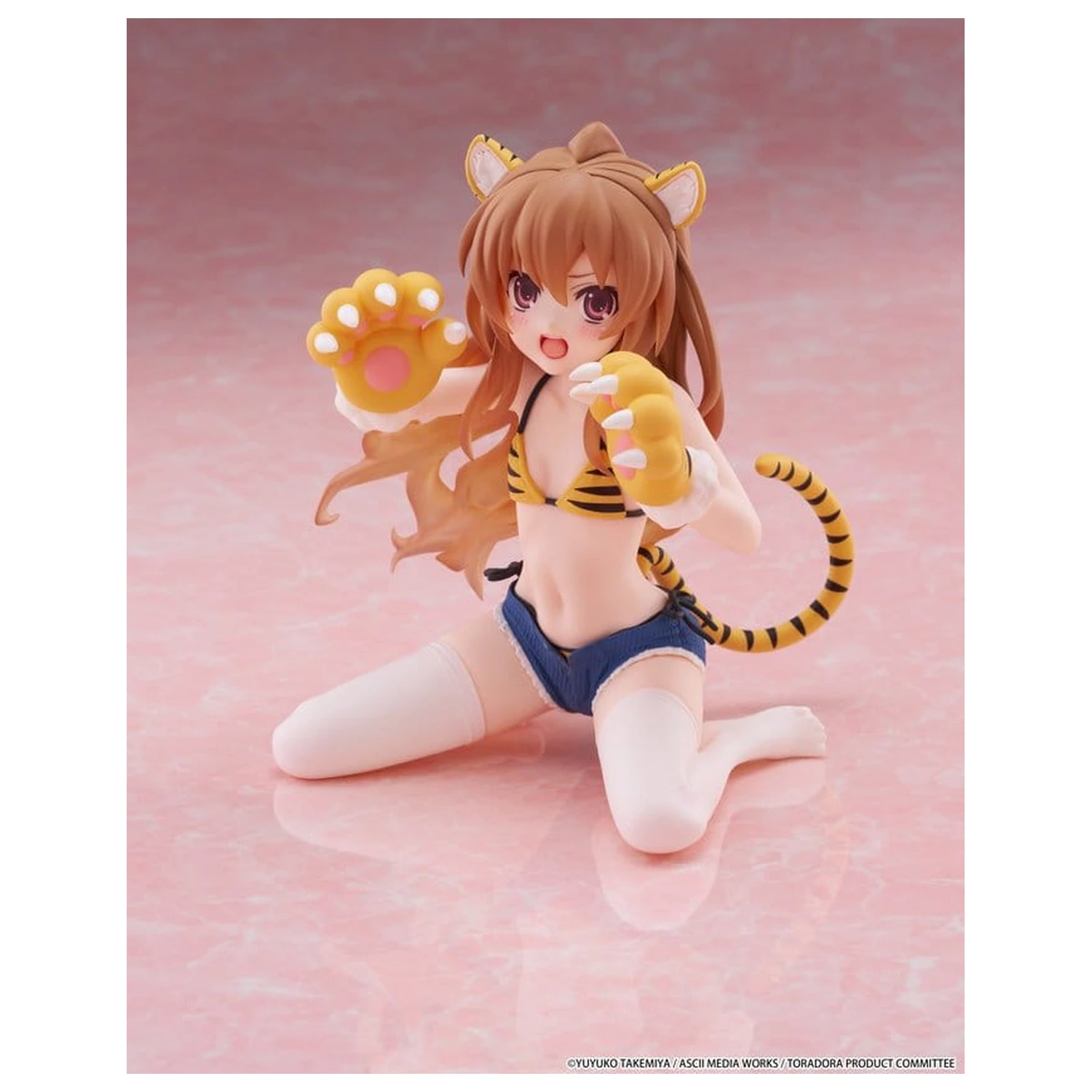 Toradora! Desktop Cute PVC Figure Taiga Aisaka (Tiger Costume Swimwear Ver.) 13 cm product photo