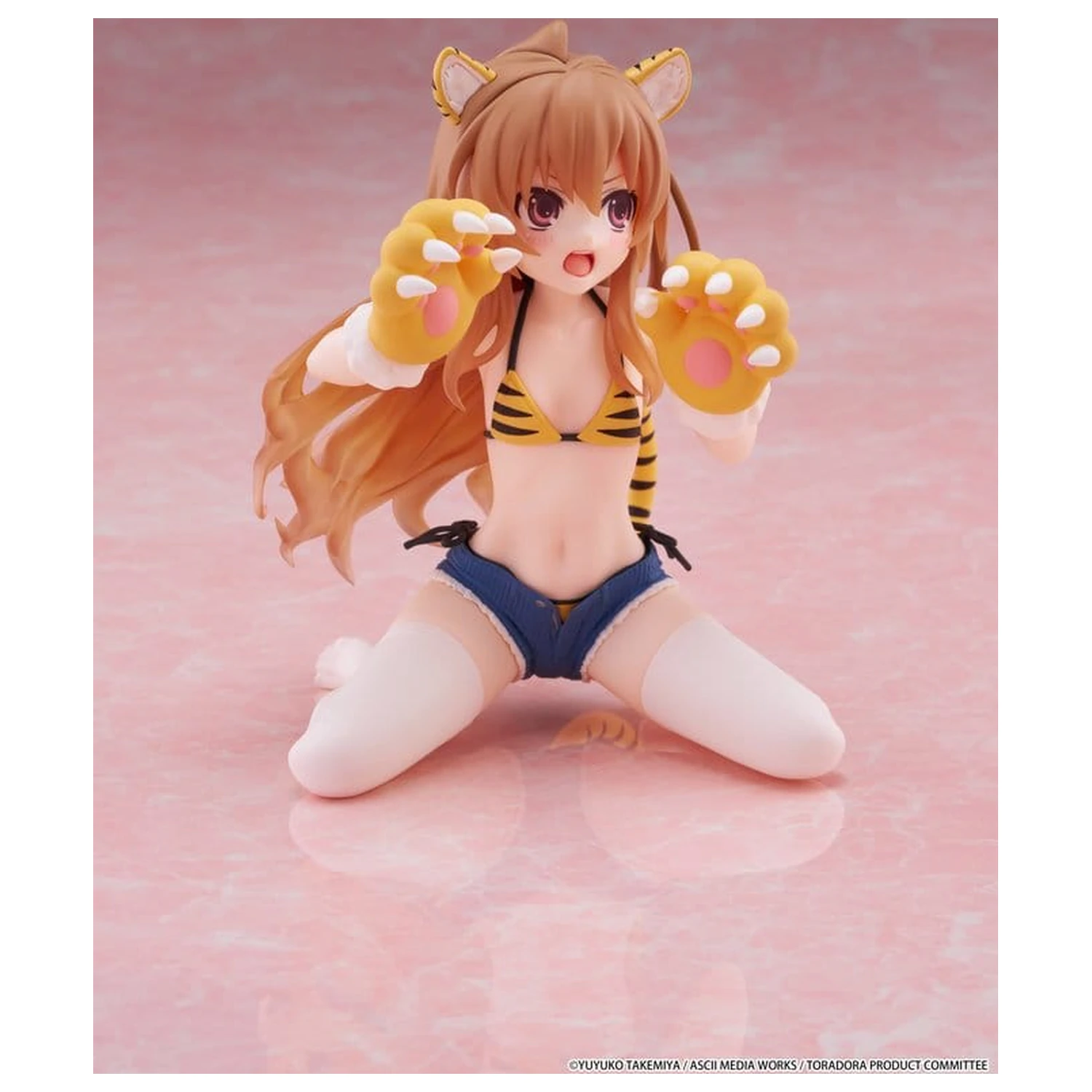 Toradora! Desktop Cute PVC Figure Taiga Aisaka (Tiger Costume Swimwear Ver.) 13 cm product photo