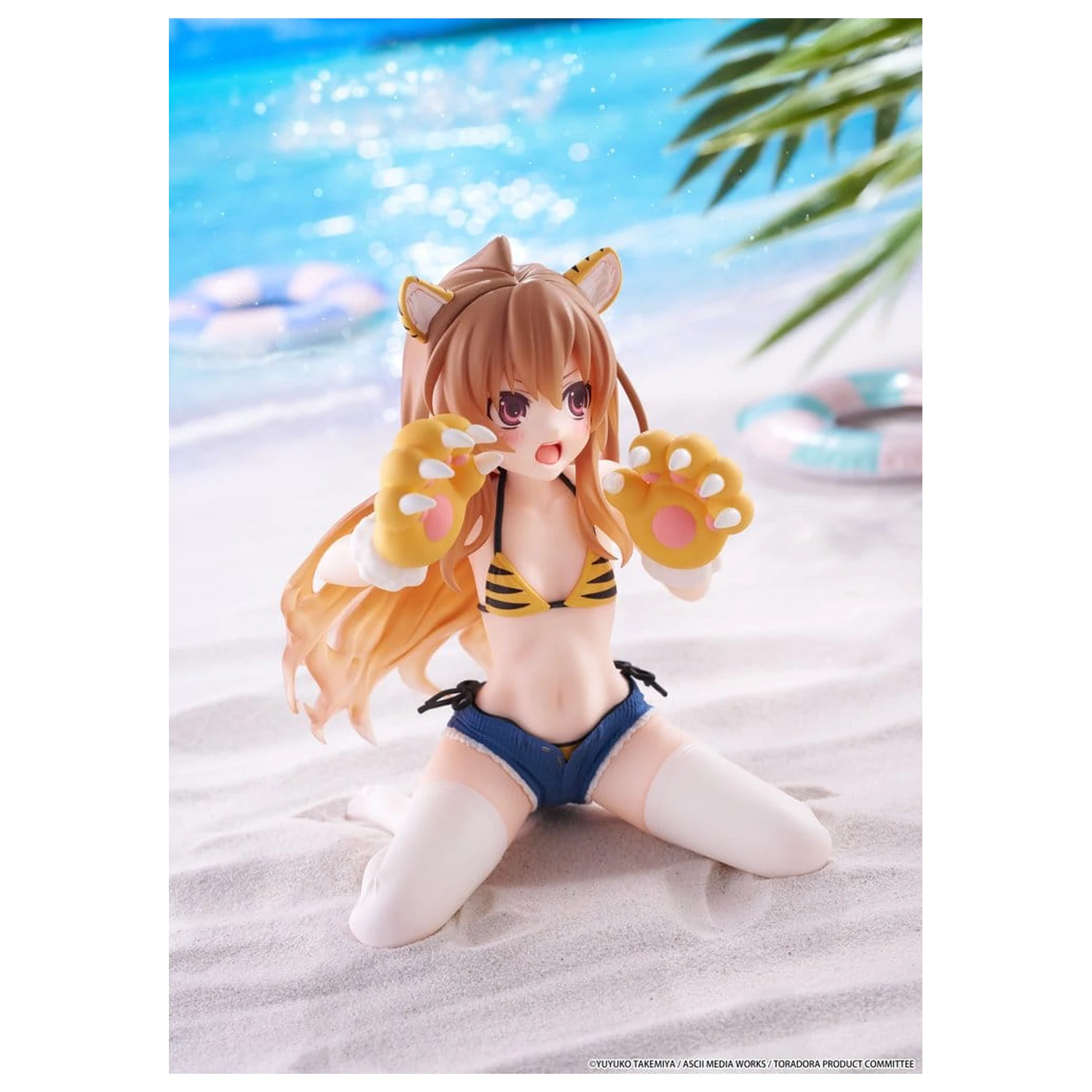 Toradora! Desktop Cute PVC Figure Taiga Aisaka (Tiger Costume Swimwear Ver.) 13 cm product photo