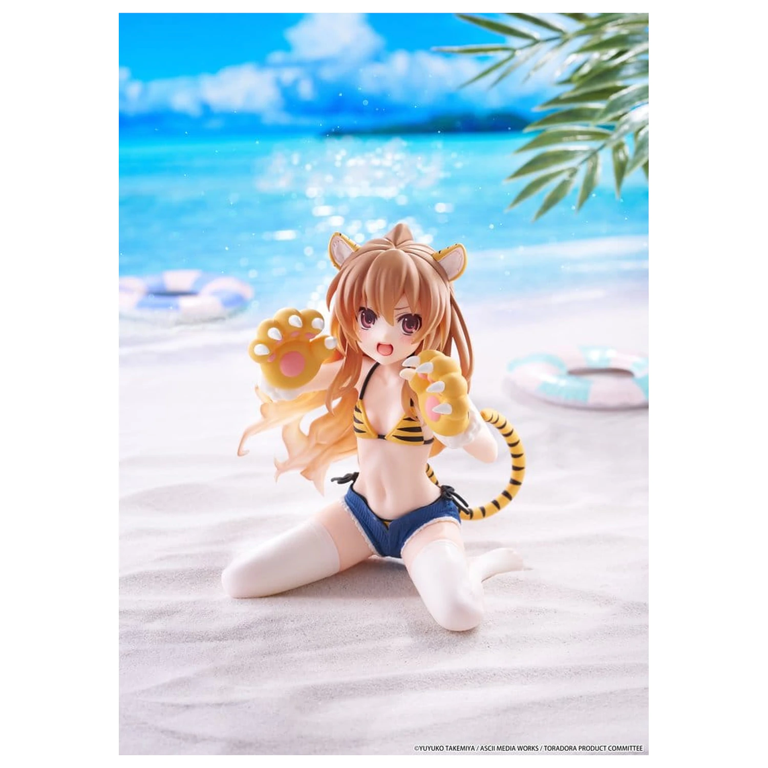 Toradora! Desktop Cute PVC Figure Taiga Aisaka (Tiger Costume Swimwear Ver.) 13 cm product photo