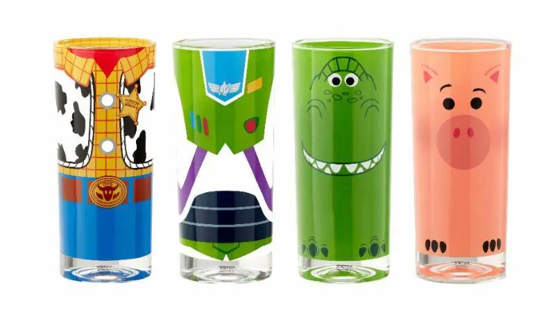 Toy Story 4 Juice Glass 4-Pack Buzz, Woody, Rex &amp; Hamm product photo