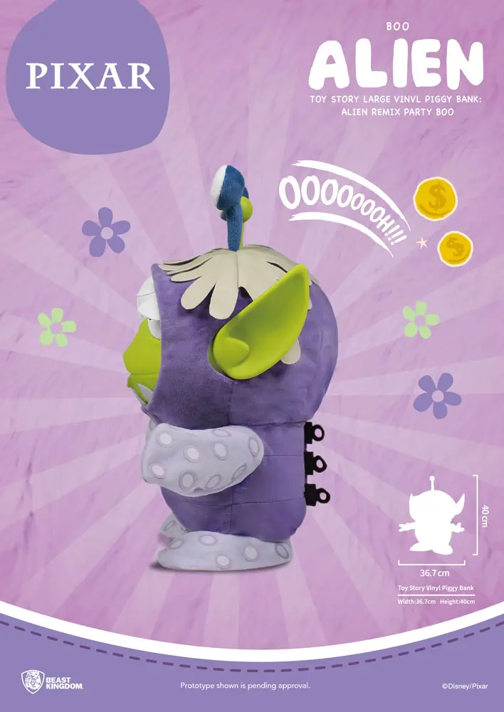 Toy Story Piggy Vinyl Bank Alien Remix Party Boo 40 cm product photo