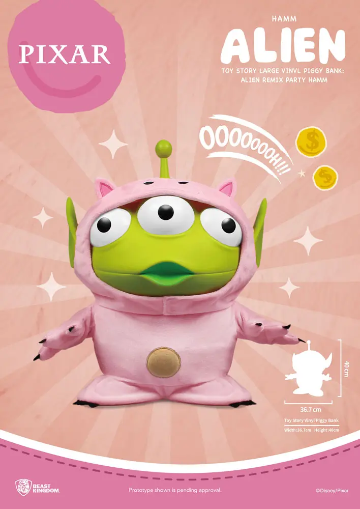 Toy Story Piggy Vinyl Bank Alien Remix Party Hamm 40 cm product photo