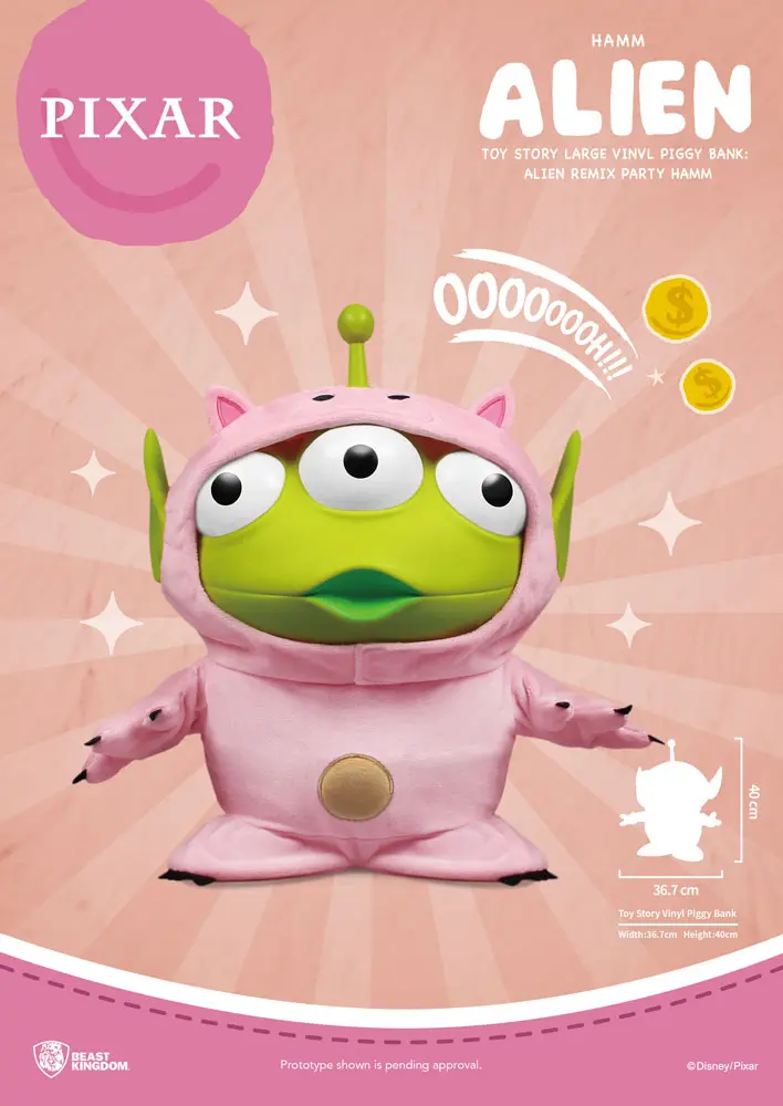 Toy Story Piggy Vinyl Bank Alien Remix Party Hamm 40 cm product photo