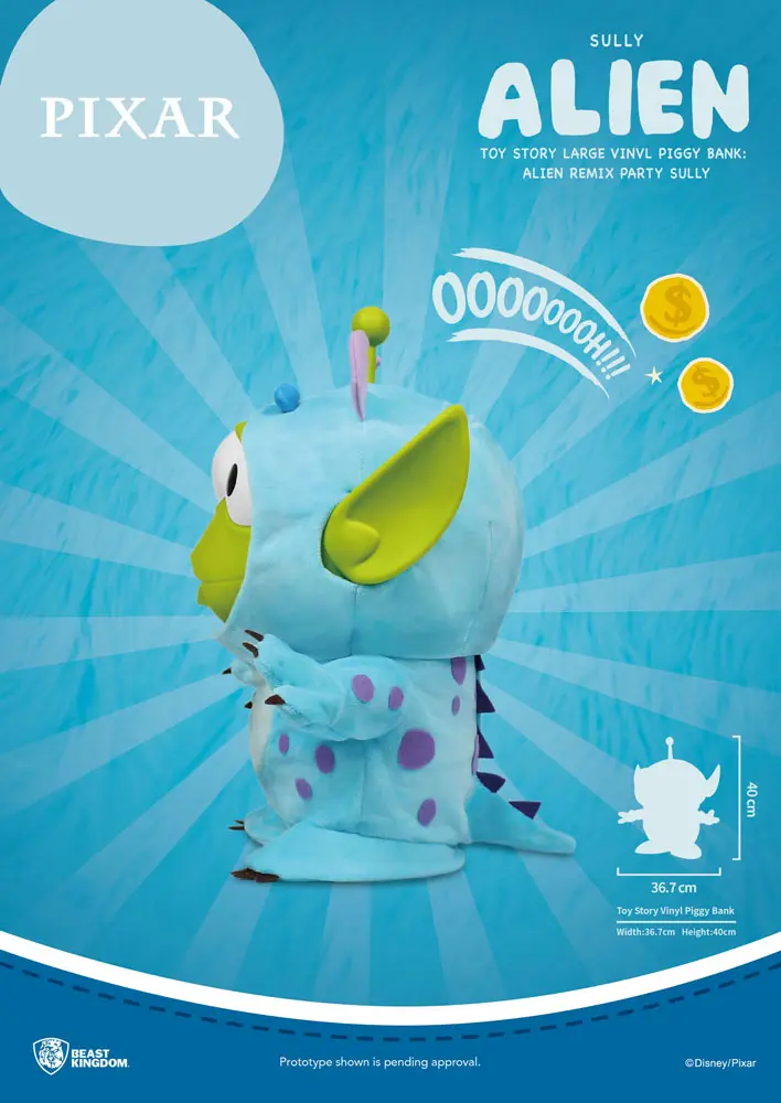 Toy Story Piggy Vinyl Bank Alien Remix Party Sully 40 cm product photo
