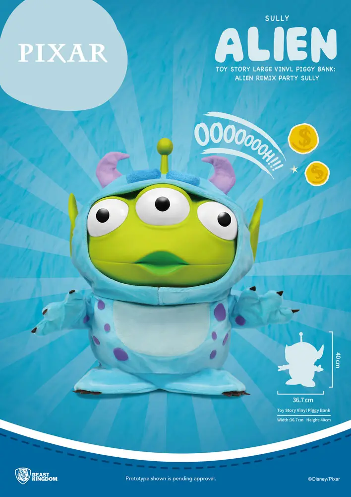 Toy Story Piggy Vinyl Bank Alien Remix Party Sully 40 cm product photo
