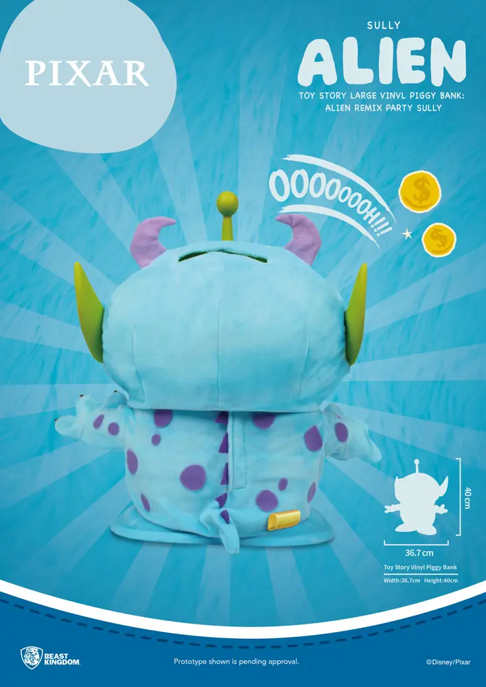 Toy Story Piggy Vinyl Bank Alien Remix Party Sully 40 cm product photo