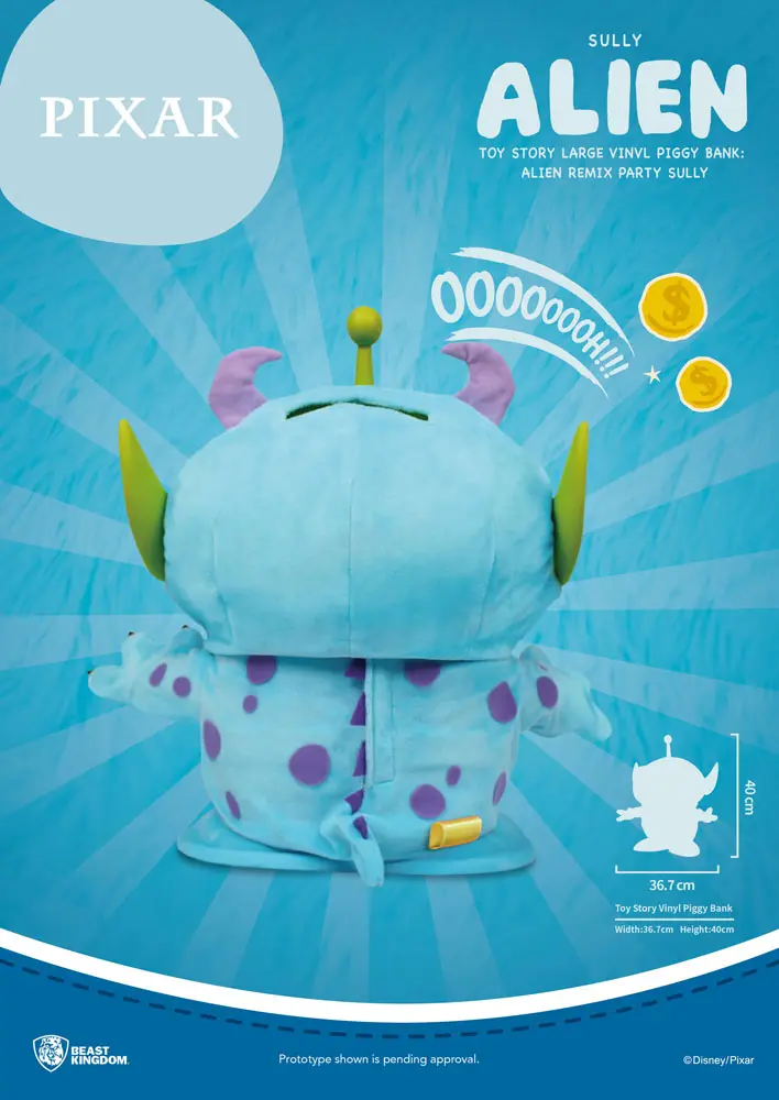 Toy Story Piggy Vinyl Bank Alien Remix Party Sully 40 cm product photo