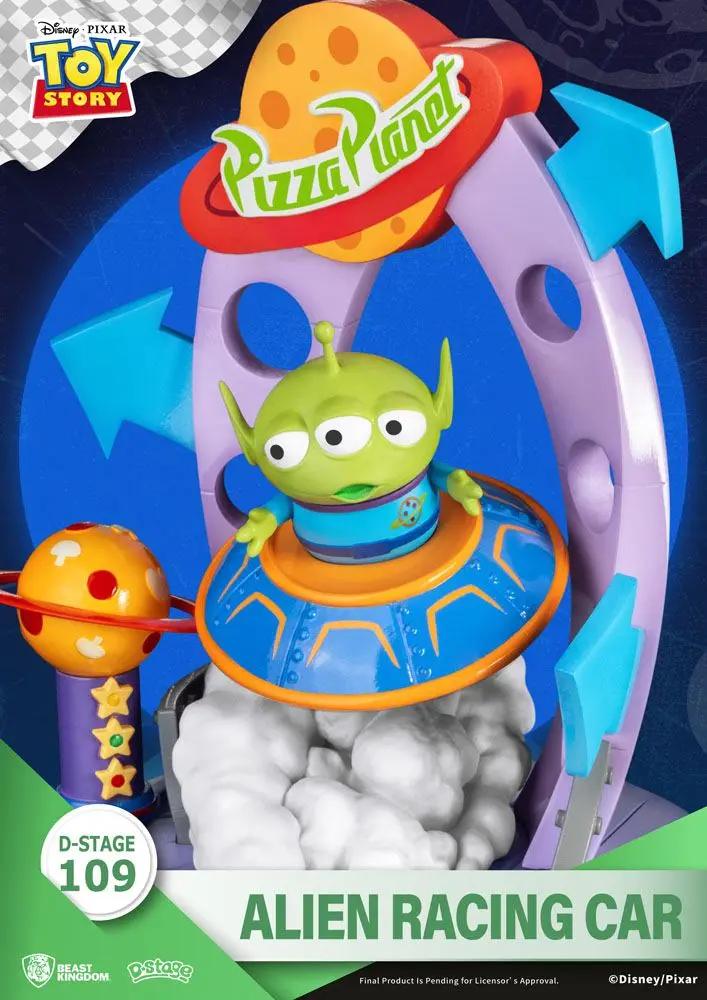 Toy Story D-Stage PVC Diorama Alien Racing Car Closed Box Version 15 cm product photo