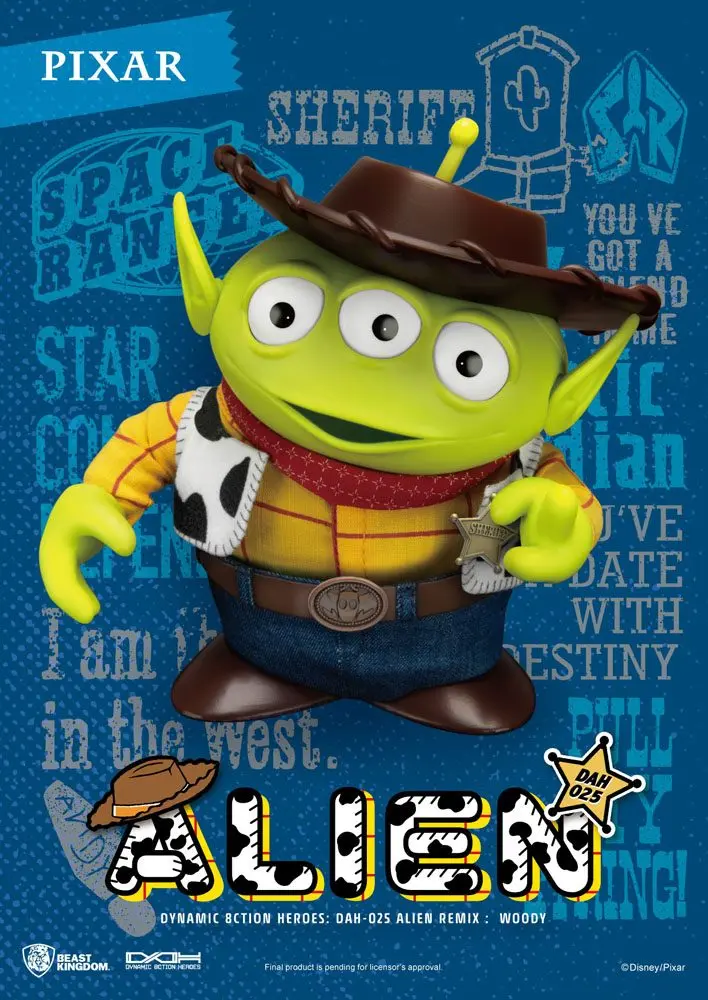 Toy Story Dynamic 8ction Heroes Action Figure Alien Remix Woody 16 cm product photo
