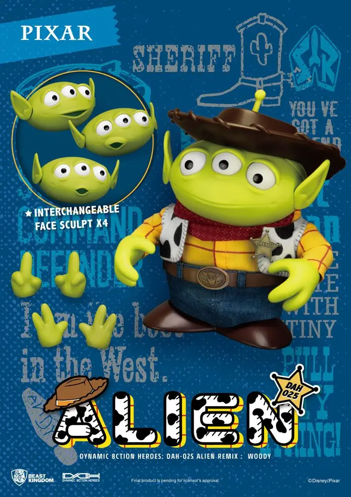 Toy Story Dynamic 8ction Heroes Action Figure Alien Remix Woody 16 cm product photo