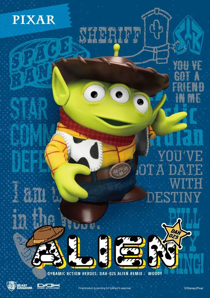 Toy Story Dynamic 8ction Heroes Action Figure Alien Remix Woody 16 cm product photo