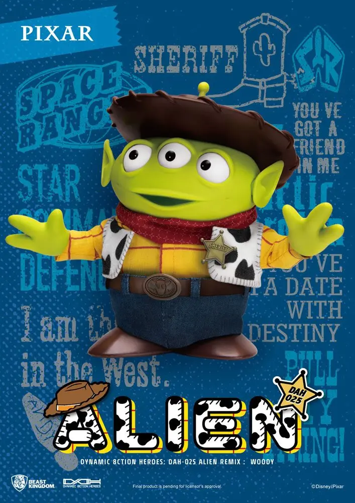 Toy Story Dynamic 8ction Heroes Action Figure Alien Remix Woody 16 cm product photo