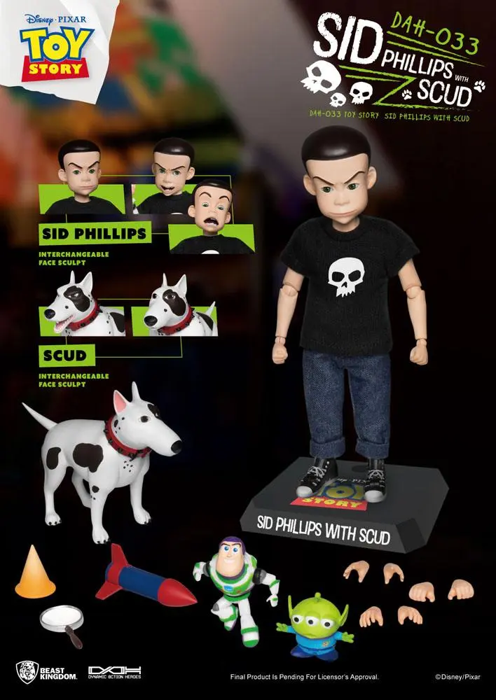 Toy Story Dynamic 8ction Heroes Action Figure Sid Phillips &amp; Scud 21 cm product photo